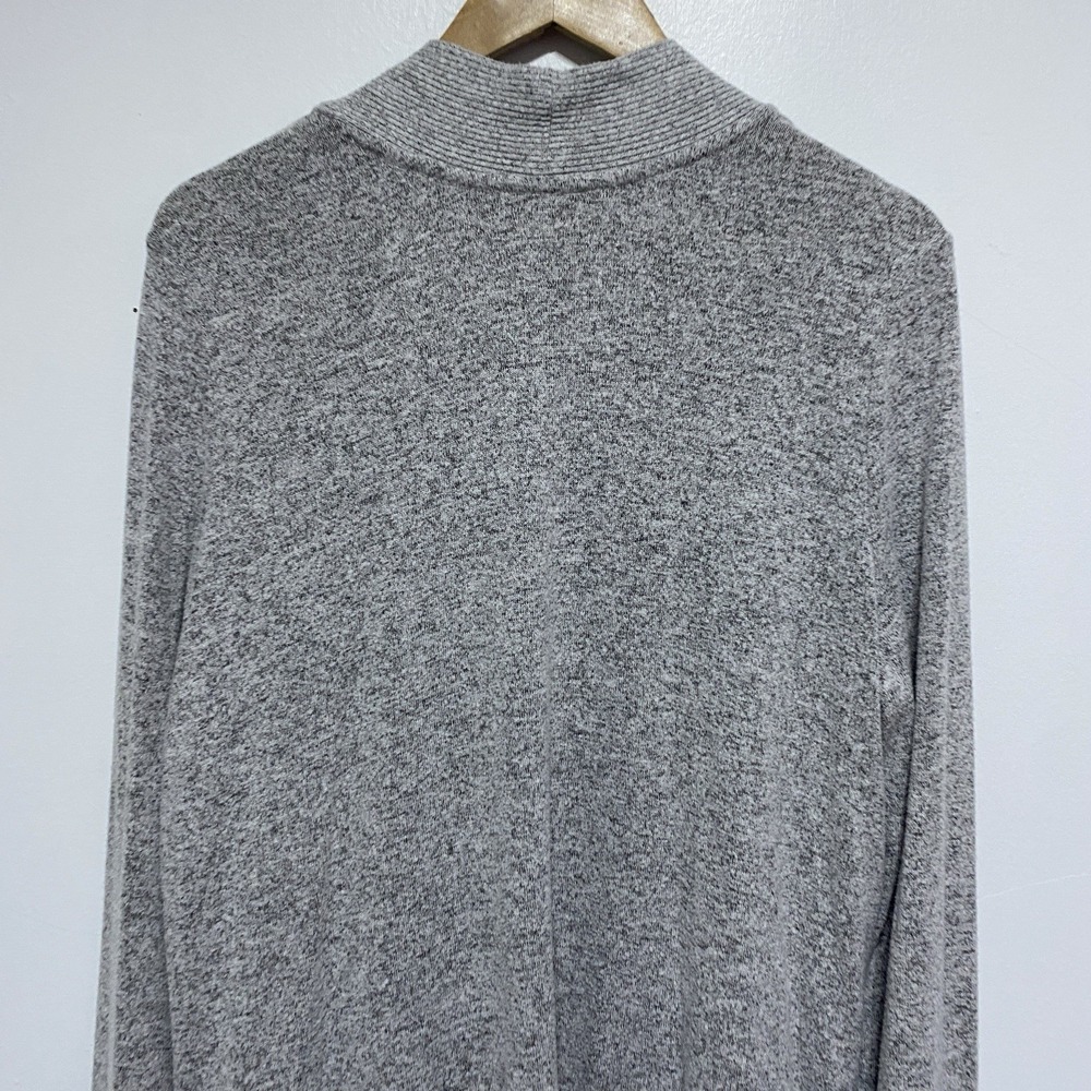 Market Spruce Cardigan Womens XL Gray Heathered Super Soft Stretch Pockets Open - Picture 5 of 9